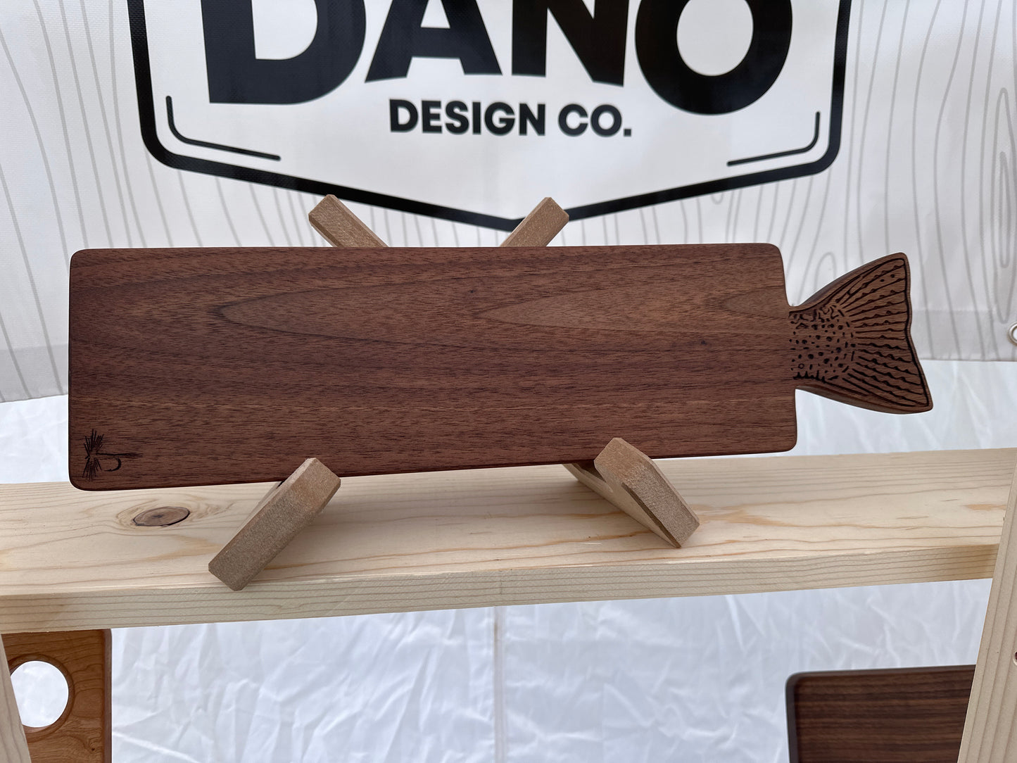 Small long trout tail charcuterie board